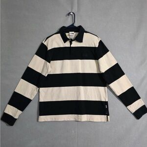 The North Face Striped Rugby Polo Long Sleeve Streetwear Shirt xl
